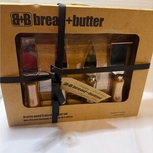 B+B Bread + Butter Acacia Wood Cheese 5 Piece Set